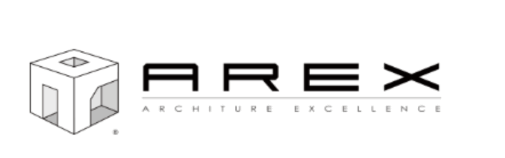 アーレックス(AREX)のロゴマーク—立方体アイコンとブランド名